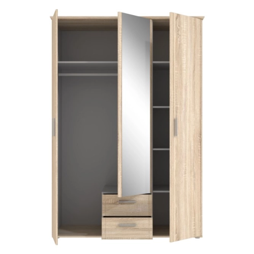 Szafa z lustrem i szufladami 140 cm Dąb Sonoma